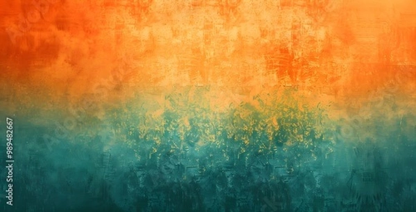Fototapeta Abstract Blurred Orange Teal Gradient Background