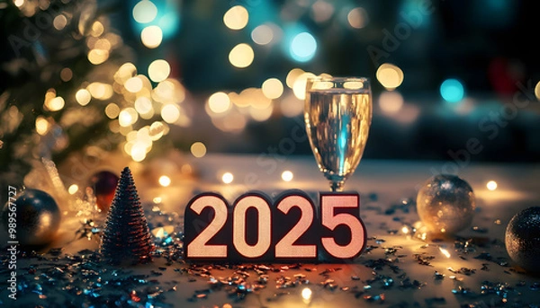 Obraz Happy New Year 2025 background