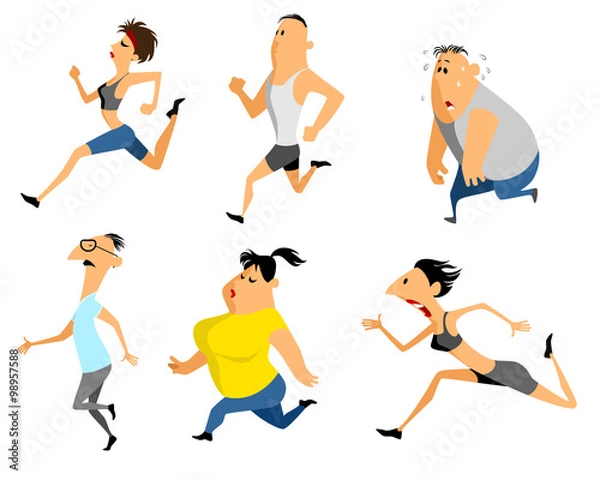 Obraz Six running man