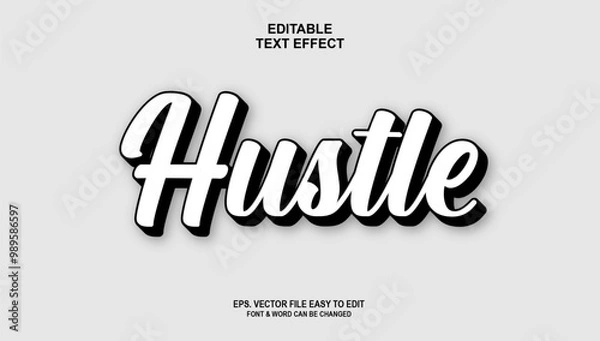 Fototapeta  Editable text effect 3d style