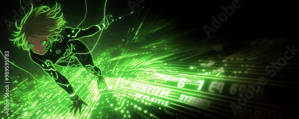 Obraz ネットに住まう女の子