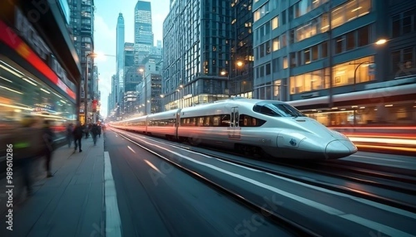 Obraz High-Speed Train in Motion