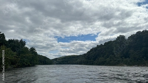 Obraz landscape with mountains and clouds