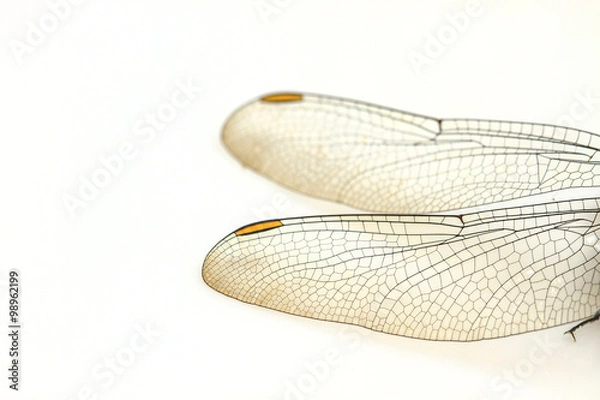 Obraz dragonfly macro isolated on white background