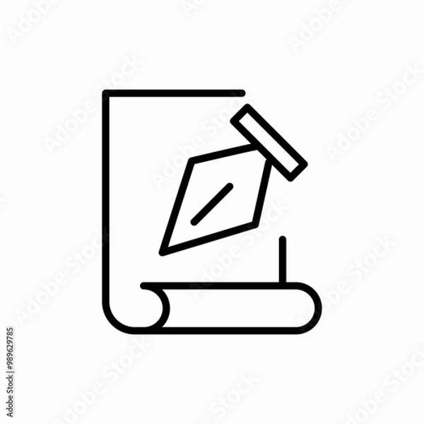 Obraz writing paper icon sign vector