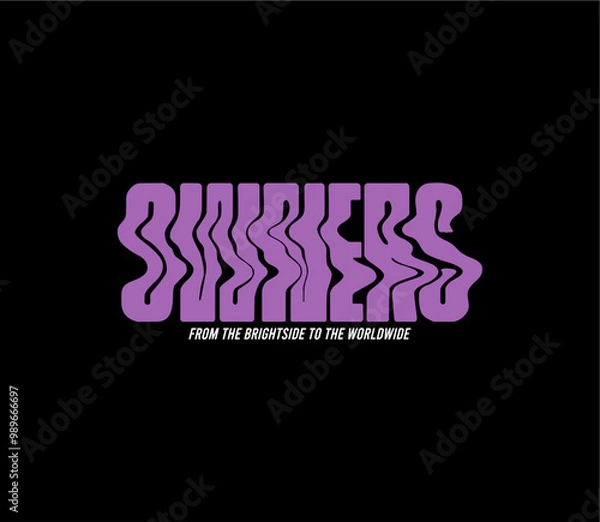 Fototapeta Illustration vector graphic of lettering, perfect for t-shirts design, clothing, hoodies, etc.