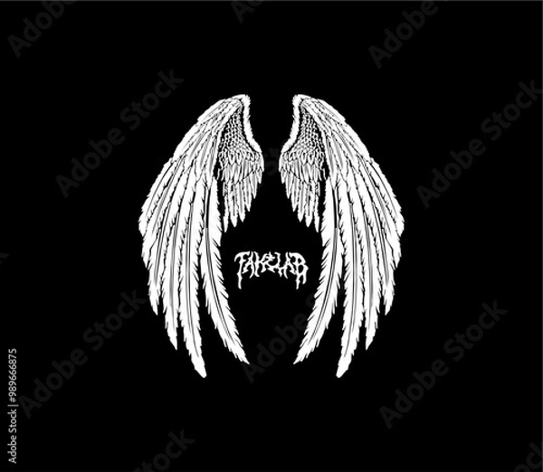 Fototapeta Illustration vector graphic of lettering, perfect for t-shirts design, clothing, hoodies, etc.