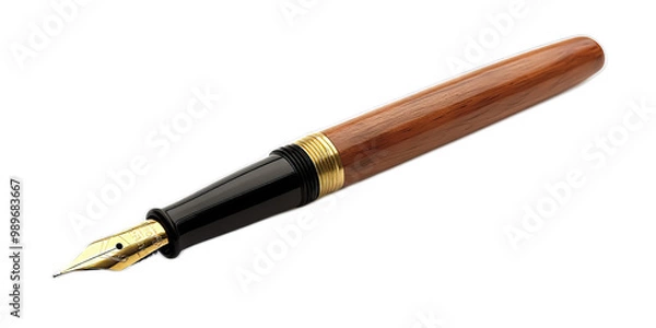 Obraz Classic Old Pen Isolated On transparent Background 