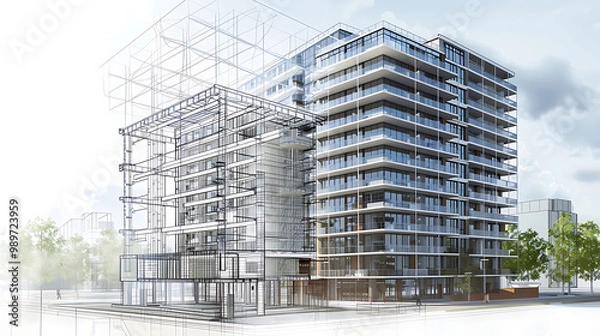 Obraz building blueprint
