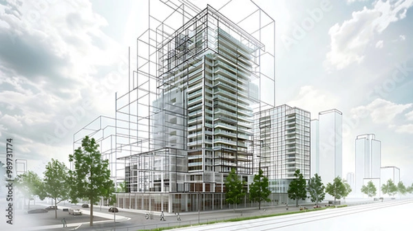 Obraz building blueprint