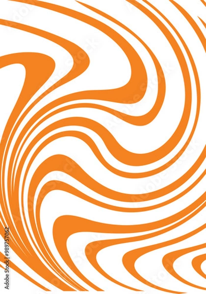 Fototapeta An orange tone curved line pattern used as a background for graphic design.
