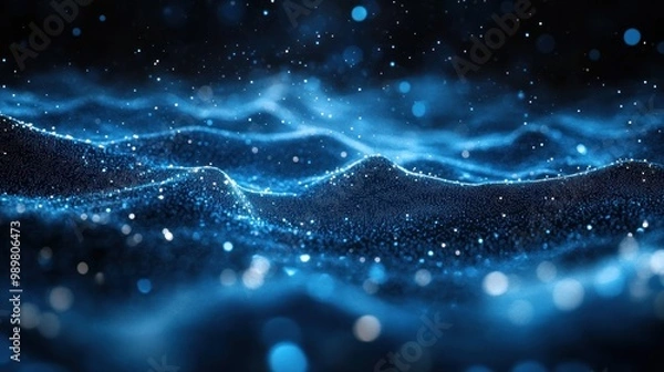 Fototapeta Abstract Blue Waves