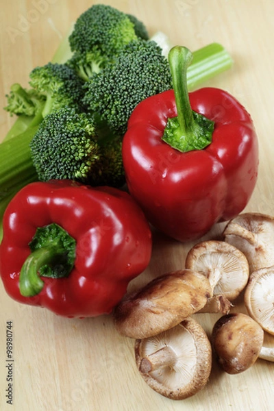 Obraz Vegetables on kitchen table