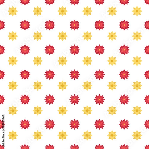 Fototapeta Free vector small winter flowers pattern