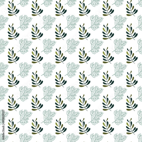 Obraz Free vector small winter flowers pattern