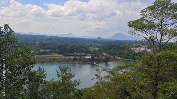 Obraz lake and mountains - Tasik Biru lake