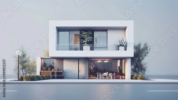 Fototapeta 3d render house exterior