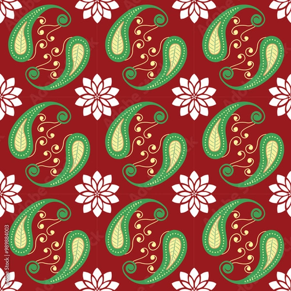 Fototapeta seamless pattern with flowers