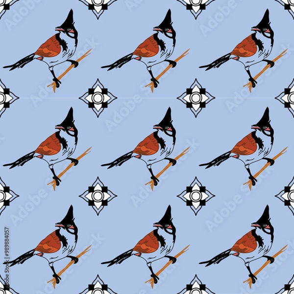 Fototapeta seamless pattern with birds