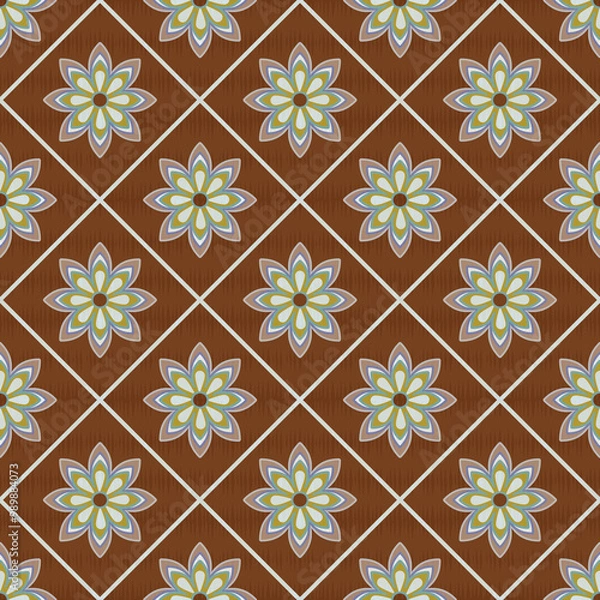 Fototapeta seamless floral pattern