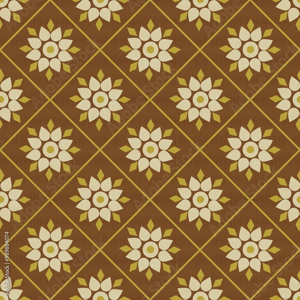 Fototapeta seamless pattern with flowers