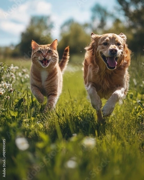 Obraz cat and dog