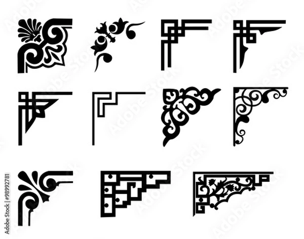 Fototapeta vector frame corners