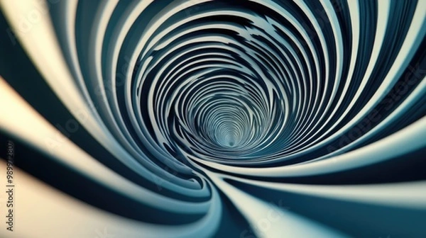 Fototapeta Abstract lines twisting into spiral shapes, forming a hypnotic and mesmerizing pattern.