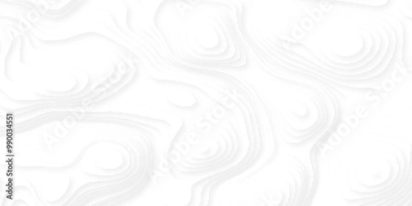 Fototapeta Abstract Contour Topographic Line Pattern in Black and White, Abstract Wavy Doodle Line Pattern Background