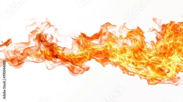 Obraz A flame with a broad, rounded base that narrows into a sharp