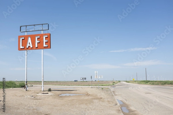 Obraz cafe in the route 66