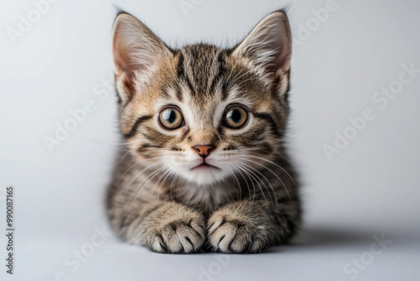 Obraz Gray and White Kitten Sitting
A cute gray-and-white kitten sitting and staring at the camera
