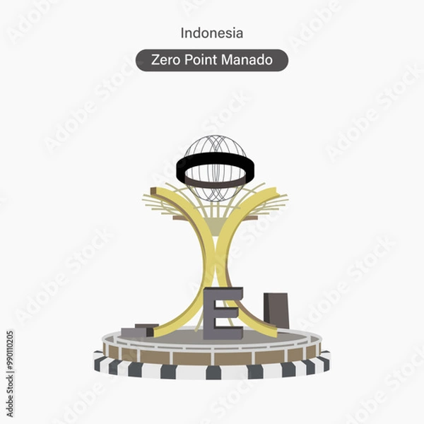 Obraz Indonesia Manado, Zero Point