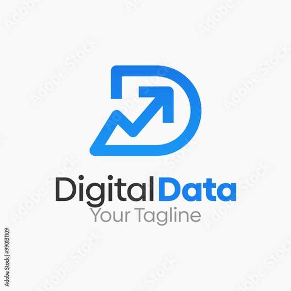Fototapeta Digital Data Logo Design