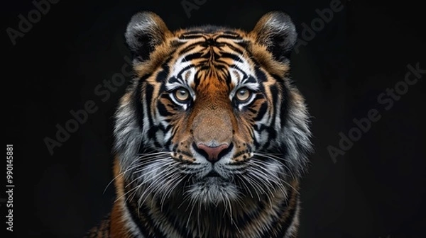 Obraz Close-up Portrait of a Tiger's Face with Intense Eyes