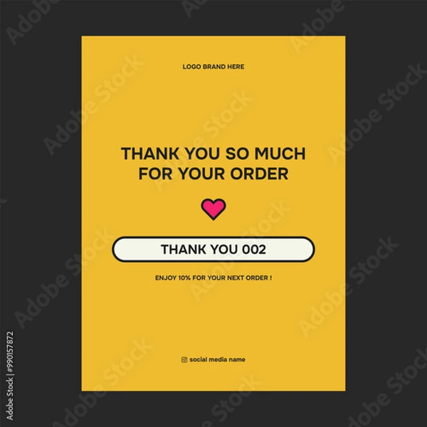 Obraz Thankyou card design for Insert product card