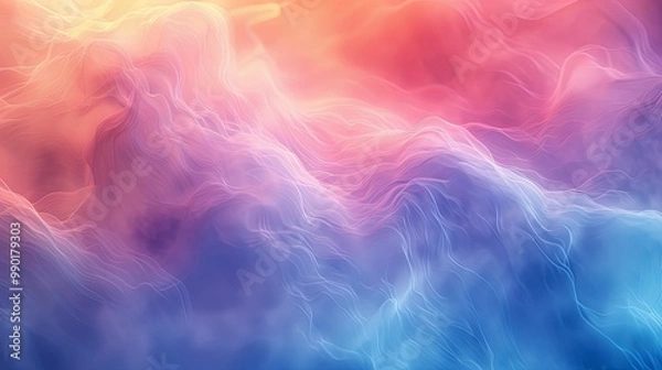 Fototapeta Abstract Swirling Hues with Intertwining Lines