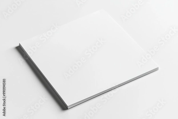 Fototapeta Paper A4 Mockup on White Background created with Generative AI