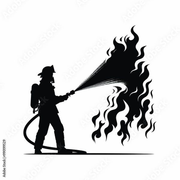 Obraz fireman, firefighter,