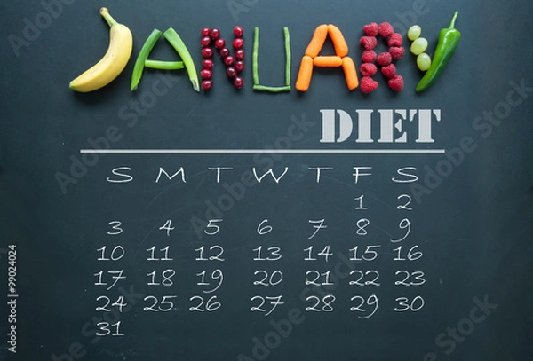 Obraz January diet calendar