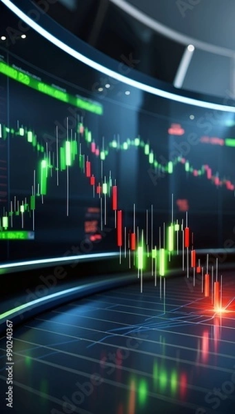 Fototapeta market graph