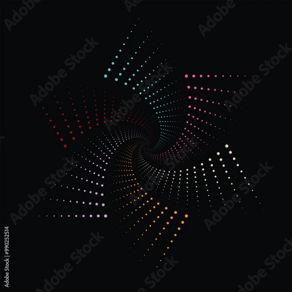 Obraz Vector hand drawn doodle mandala. Ethnic mandala with colorful tribal ornament. Isolated. Bright colors.