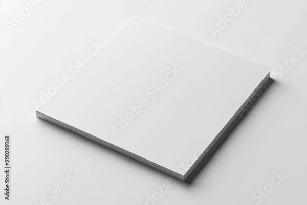 Fototapeta Paper A4 Mockup on White Background created with Generative AI