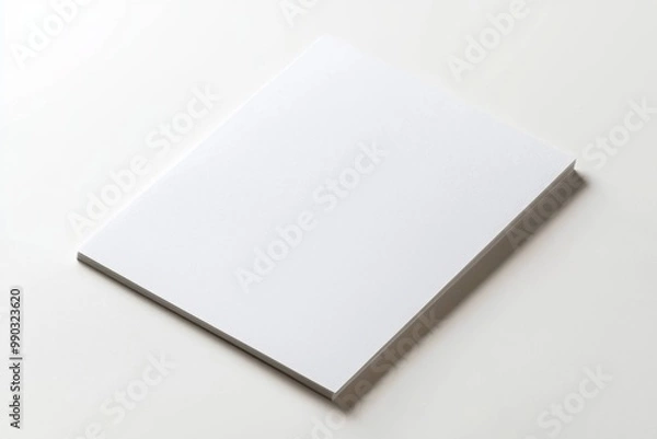 Fototapeta Paper A4 Mockup on White Background created with Generative AI