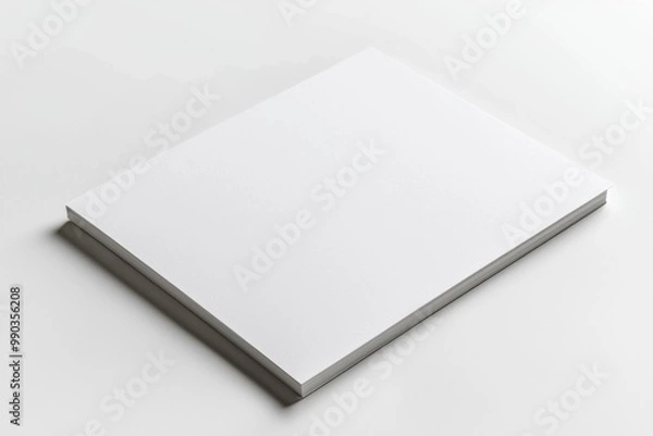 Obraz Paper A4 Mockup on White Background created with Generative AI
