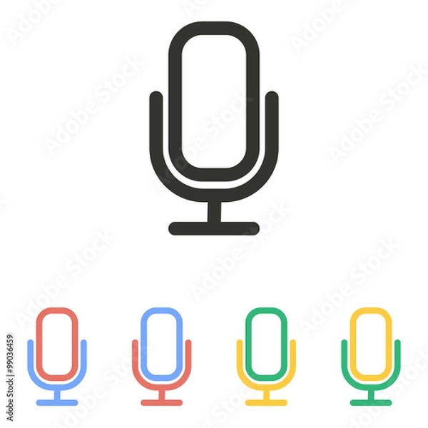 Fototapeta Microphone - vector icon.