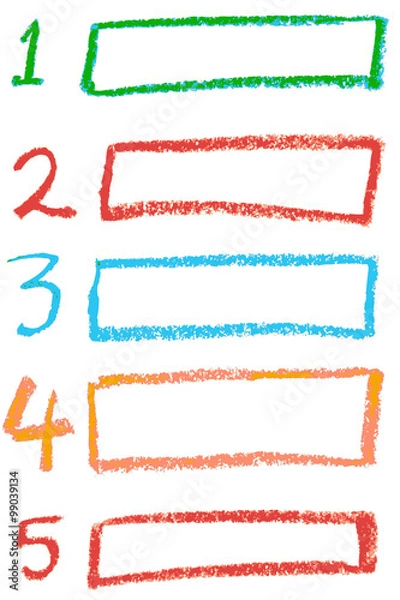 Fototapeta Blank Info Graphic - Rectangle (With Crayon) 
