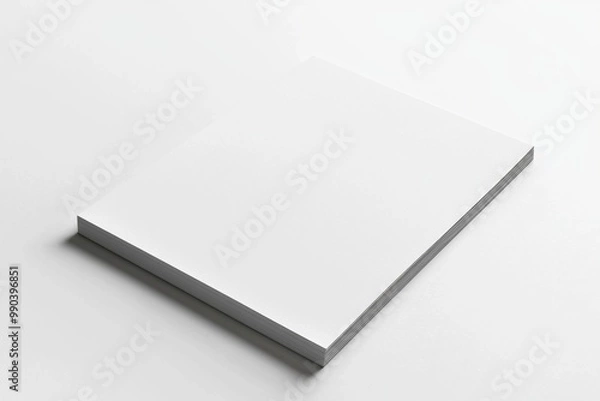Fototapeta Paper A4 Mockup on White Background created with Generative AI