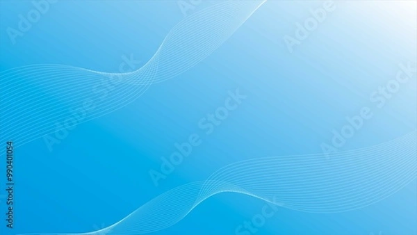 Obraz light blue abstract background white wave lines