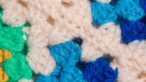 Obraz pattern knitted wool clothes handmade